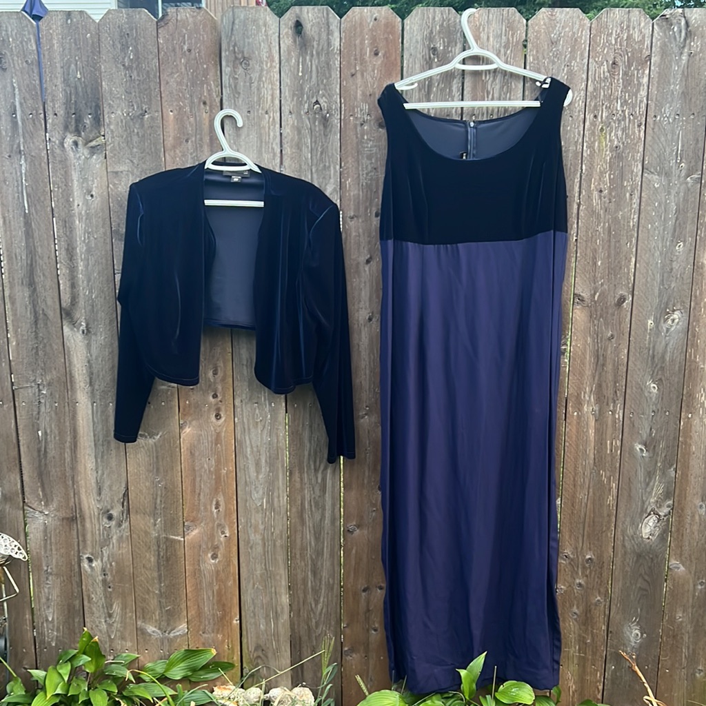 Vintage Jessica Mcclintock Maxi Dress And Blazers Size 18 W